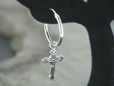 Ohrstecker Silberohrschmuck Ohrringe mit Anhänger Kirchen Kreuz Inri Silber 925