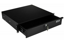 RACKSCHUBLADE 2HE 19" AUSZIEHBAR SCHLOSS METALL DJ PA STUDIO MIXER CASE RACK NEU