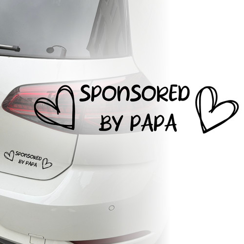 Auto aufkleber sponsored - sponsored, by