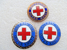 3 x alte Abzeichen - Bayerisches Rotes Kreuz - Schwesternbrosche Brosche