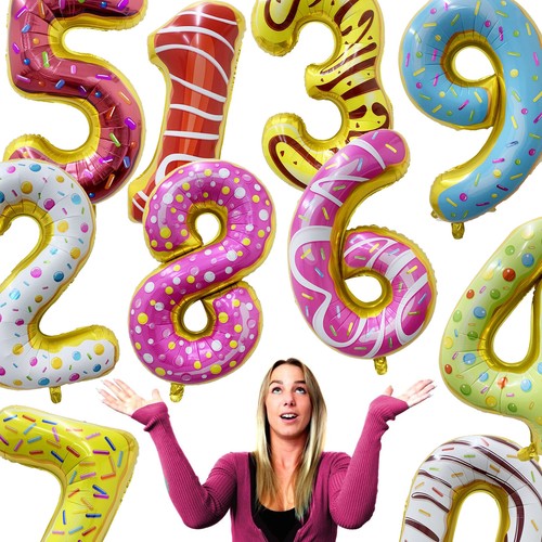 Donuts folienballons zahlen - donuts,