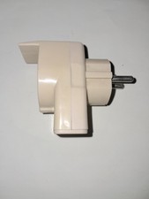 Duo-Stecker Steckdosenadapter 2-fach Verteiler Schuko – beige, retro