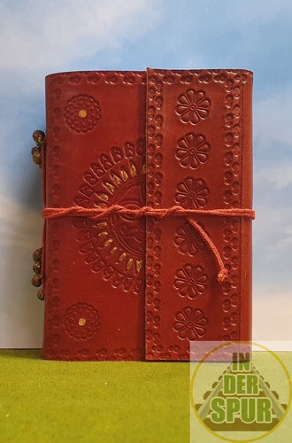 Lederbuch prägung sonnentanz - lederbuch,