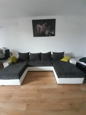 Sofa Mit Bettfunktion, Bettkasten, Federkern, Inkl. Loser Rücken Und Zierkissen