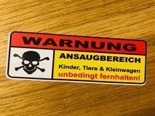 ANSAUGBEREICH Aufkleber