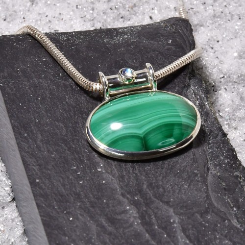 Malachit anhänger 925er - anhänger,,