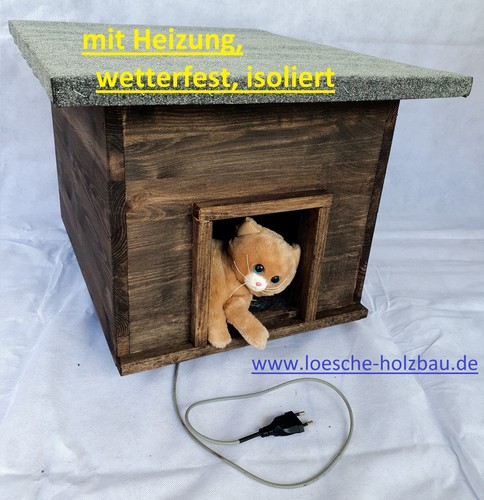 Katzenhaus mit heizung - katzenhaus,