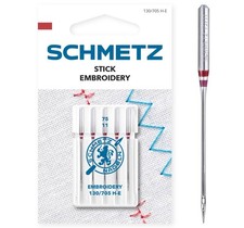5 Schmetz Maschinen-Sticknadeln 130/705 H-E Stärke 75/11 Embroidery Needle