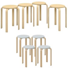 HOMCOM 4er Set Hocker