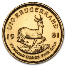 Südafrika Krügerrand - Goldmünze - Krügerrand 1/10 Oz Gold - 1981