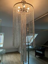 KRISTALL HÄNGELEUCHTER KRONLEUCHTER LÜSTER MIT ECHTEN SWAROVSKI. SILBER/ GOLD