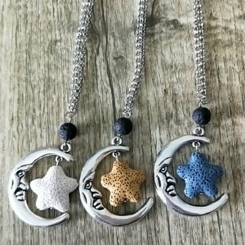 Halskette mit mond und stern - mond,
