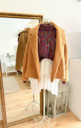 Mng cabanjacke bouclé kurz - cabanjacke,