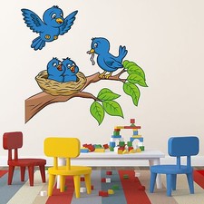 Wandtattoo Vogel Familie