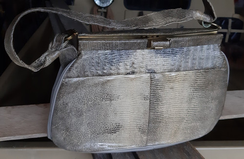26cm antik leder handtasche