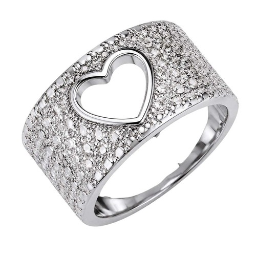Damen herz ring edelstahl - herz,