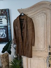 MDK Major Design Korpo Gehrock Leder Mantel Gr. 36 M Braun