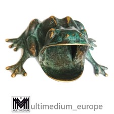Walter Bosse Bronze Aschenbecher Frosch Bronce Figur fish ash tray