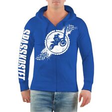 Männer Jungs Kapuzenjacke mit Brustdruck Spass kostet Motocross Cross enduro