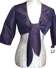 Abendmode "L.B" Paris Bolero Jacke Gr. S Farbe: Lila, Baumwolle+Elasthan NEU!