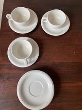 3 Kaffee Tassen von Bauscher Weiden, Stapeltassen, weiss - 6 Teile