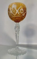 Colored crystal wine glass