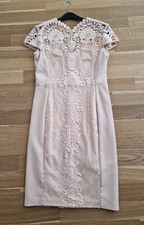 Cocktailkleid Hochzeit Bridesmaid Brautmutter Spitze Häkel Boho rosé rosa 40