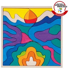 Goki Evolution - Bausteine Ozean - Öko Holzbausteine - Nachhaltig Spielen