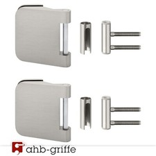 AHB Glastür Türband-Set 6115 Office Edelstahl-Optik Glastürbeschlag f. Holzzarge
