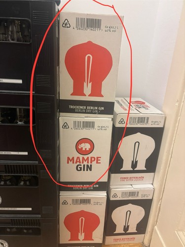 Flaschen mampe berlin gin - mampe,
