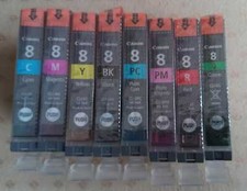 8x Original Canon CLI-8