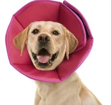 Schutzkragen Erholungskragen Halskrause Hunde Hundekragen Rosenrot Verstellbar