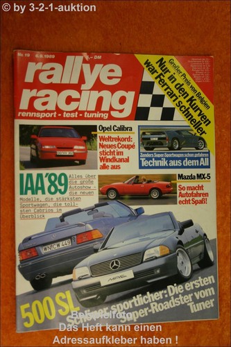 Rallye racing mercedes - racing, 19/89