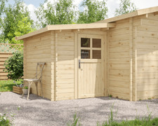 Anbauschuppen zu Gartenhaus 2x1,6m Holz 28mm Schuppen