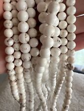 Natürliche lose Magnesit Perlen am Strang Naturstein Edelstein 6 mm und 8 mm