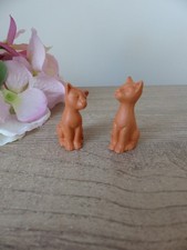 Terrakotta Kätzchenpaar Figur