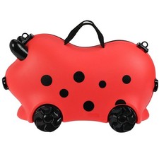 Reisetrolley Kinderkoffer auf Rädern Rollkoffer rot Kinder Trolley Kindergepäck