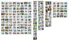 Viele Fotohalter Fotowand Bildervorhang Foto Karten Bilder Collage Kunststoff