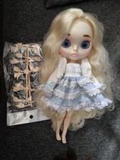 Blonde Fabrik Blythe Puppe 12 zoll Bjd  mit Glänzenden Gesicht