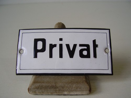 Antikes emaile schild privat - antikes,