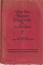 Buch: Über die Augendiagnose, Kleeblatt, Heinz, 1926, Ernst Reinhard
