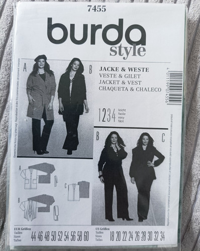 Plus size burda style 7455 - size,