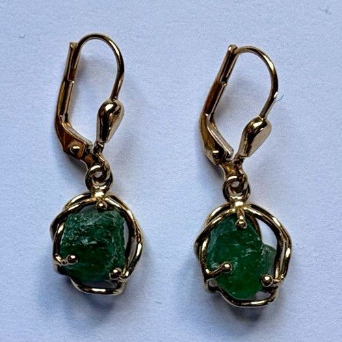 14k gelbgold hängeohrringe - gelbgold,