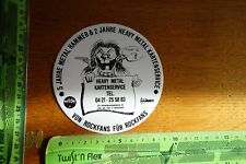 Alter Aufkleber Bühne Musik Band Gruppe HEAVY METAL Hammer Kartenservice 