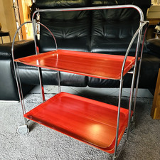 Gerlinol Dinett Rot Beistelltisch Servierwagen Bremshey Teewagen guter Zustand