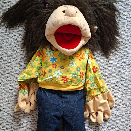 Handpuppe mensch mit wildem - mit,