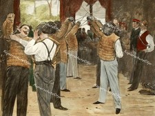 Fechten Paukboden Fechtboden Schläger Mensur  Fechtwart Corps Burschenschaft