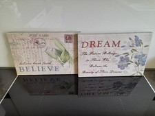 Leinwand Bilder Shabby / Landhaus floral (2 Stück)