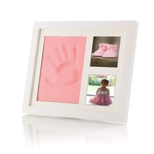 smileBaby Baby Bilderrahmen Set Hand- und Fußabdruck inkl. spezieller Knetmasse 