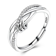 MULA Original 925 Sterling Silber Finger Ring CZ Wrap Laufen für Frauen Schmuck